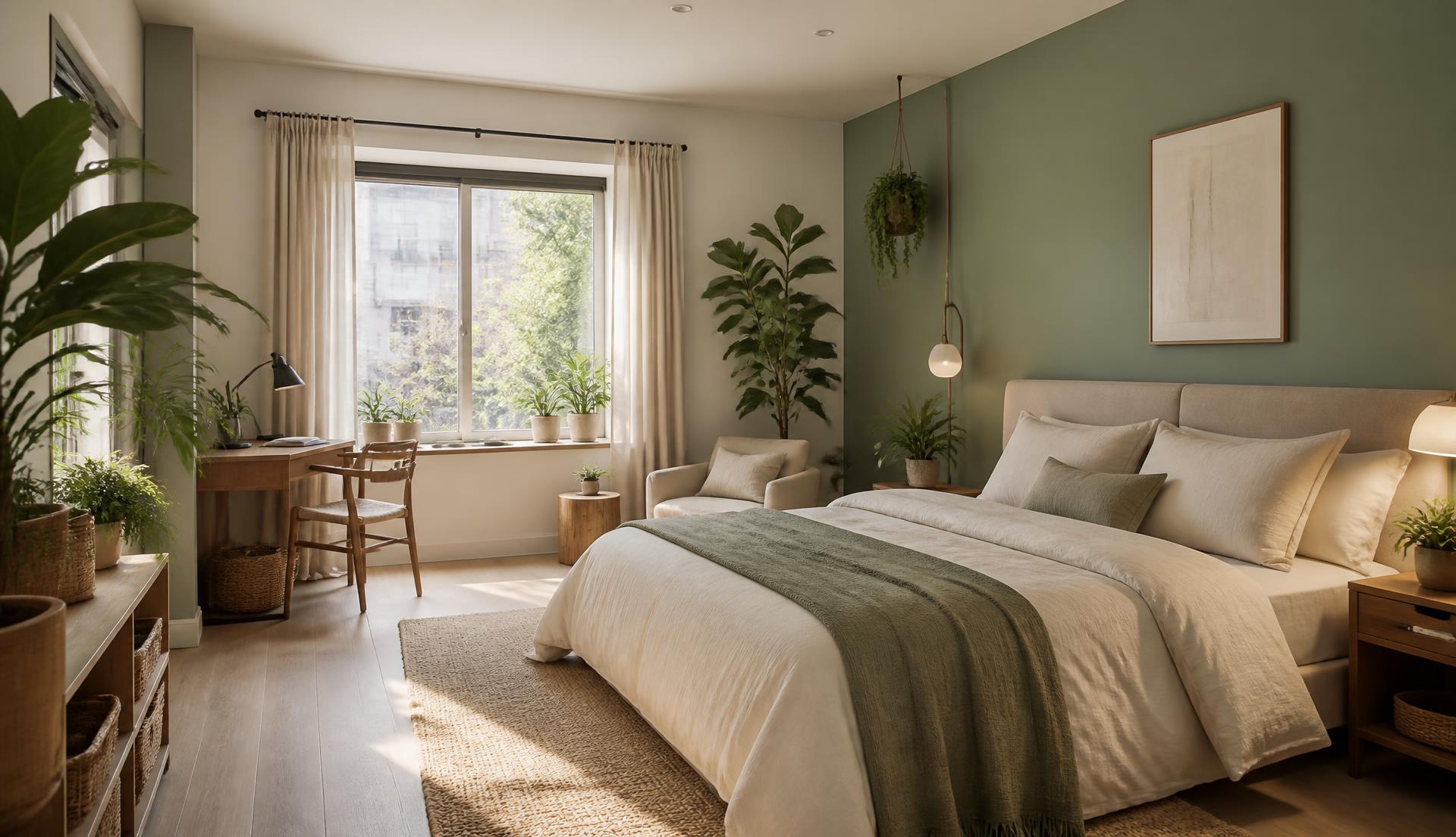 Sunlit bedroom in a Go GenZ Stays premium co-living residence for girls